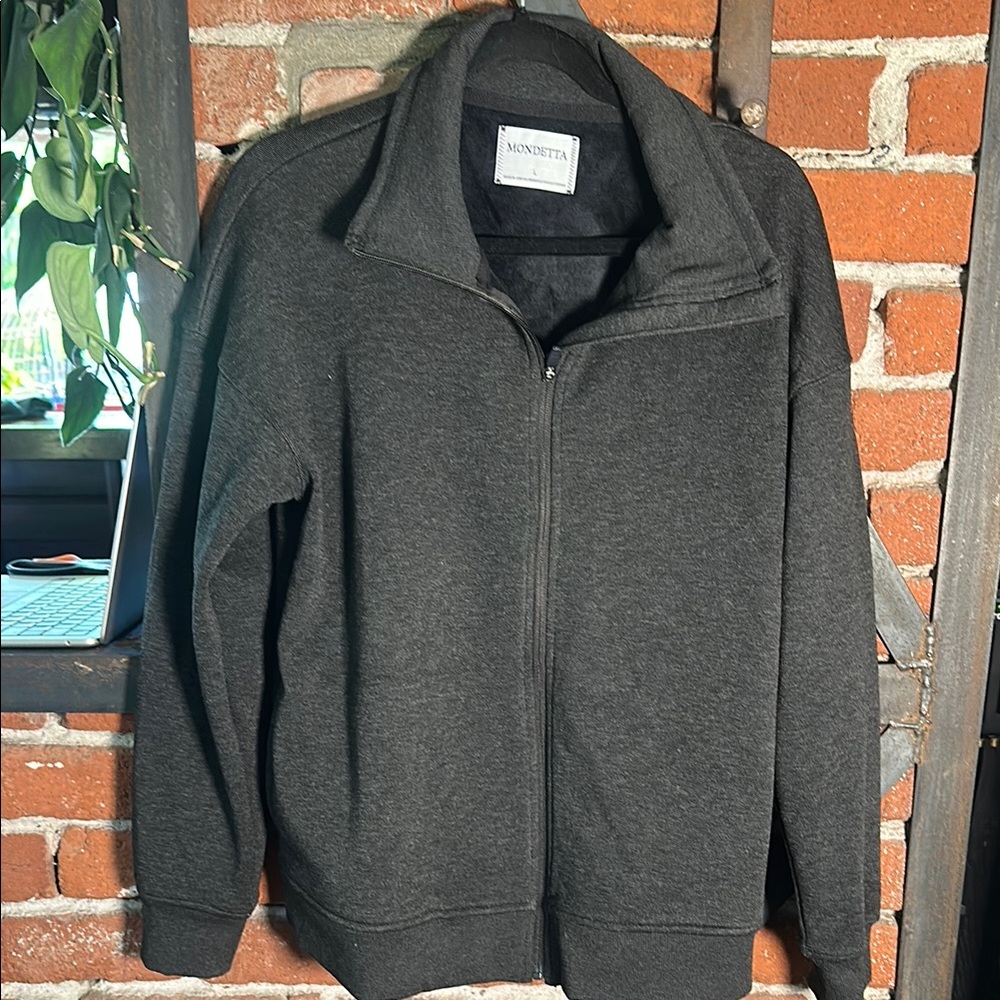 Charcoal Zip-Up Sweater